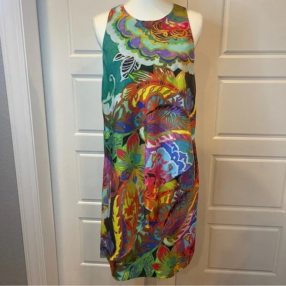 Lauren Ralph Lauren Crepe Shift Dress Floral Size 4 - Picture 2 of 12
